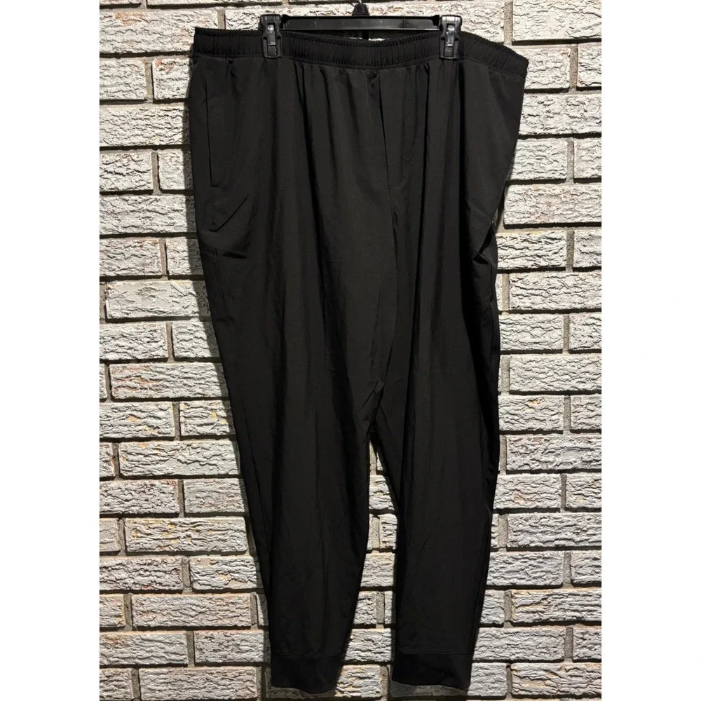 DSG Mens Agility Jogger Pure Black Athletic Fit Tapered Pants 2XL DAM21106 NWT